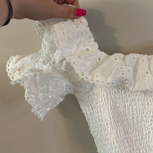 Simplee Off Shoulder Ruffle Trim Schiffy Dress - Picture 6 of 11